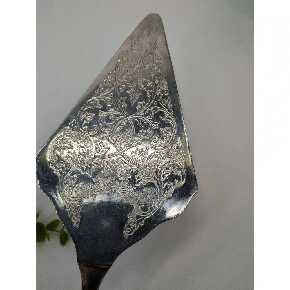 🇮🇹Vtg Antique Cake Serving Knife Silverplated Wedding Server Italy Heirloom 12